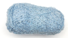 World of Wool "Hoop" Yarn - Mohair / Wool / Nylon Bouclé Yarn, Worsted Weight, 120 yards - Blue Jay
