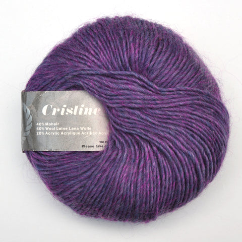 Di.Ve "Cristine" Yarn - Mohair / Acrylic / Wool, Worsted Weight, 109 yards - Purple