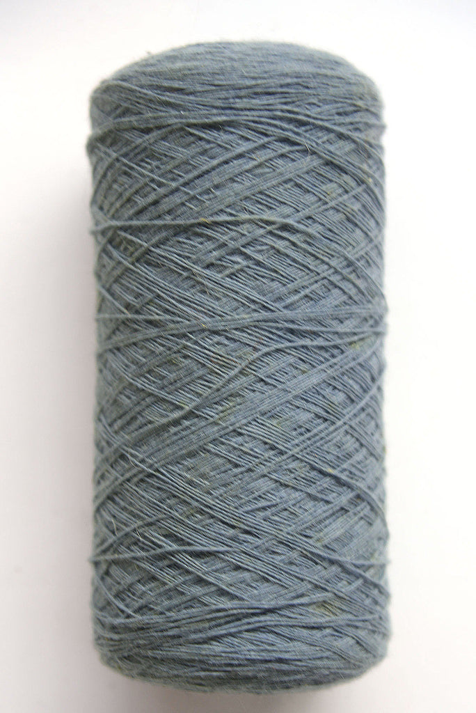 Scottish wool weaving yarn on tubes - side view