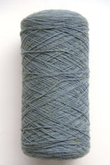 Scottish wool weaving yarn on tubes - side view