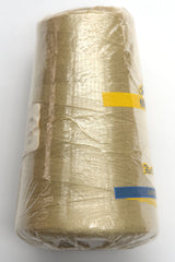 LIly 10/2 cotton yarn on cones, wrapped in plastic - side view
