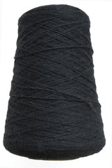 Black wool weaving yarn - side view