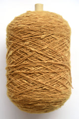 Scottish wool weaving yarn on tubes - side view