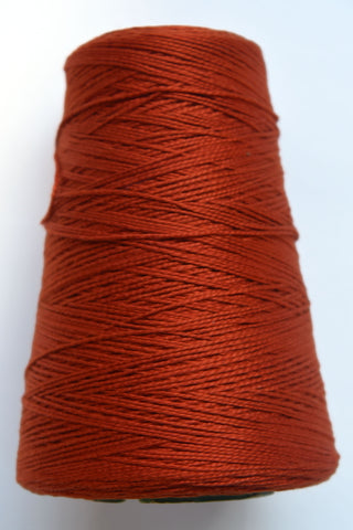 Weaver's Way 3/2 Mercerized Perle Cotton Yarn Cone - Orange-Red