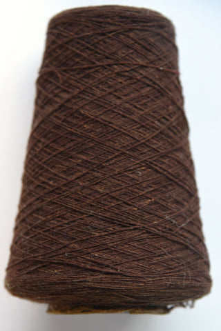 Scottish Wool Weaving Yarn Cone - Brown