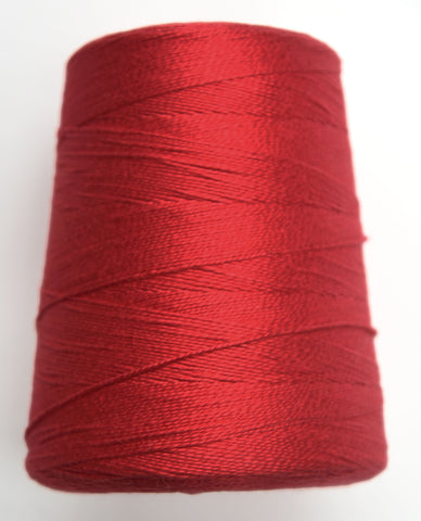 Louis Kolmes North Hickory Mercerized Cotton 3/2 Yarn Cones - Red
