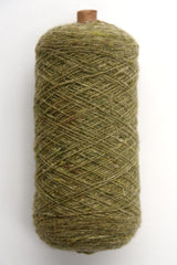 Scottish 1/12 wool weaving yarn on a tube  side view