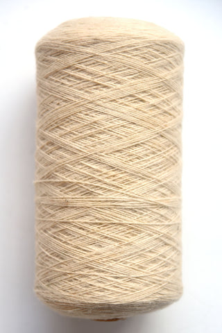 Scottish Wool Weaving Yarn Tube - Natural White