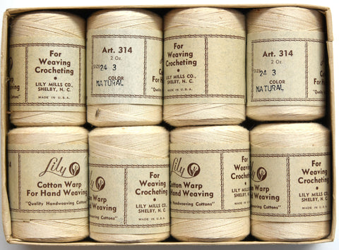 Lily Hand Weaving Cotton Yarn 24/3 Tubes - Natural