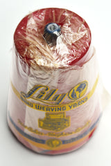 Lily 10/2 cotton yarn on a cone, wrapped in plastic - top view