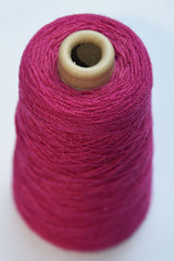 Cotton 10/2 weaving yarn on a cone - top view