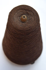 Vintage Scottish wool weaving yarn on a cone - top view