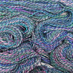 Handspun yarn for knitting, crocheting and weaving