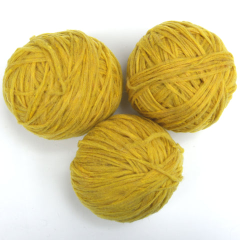 Imperial Wool 1-Ply Pencil Roving for spinning and knitting, 2 ounces - Yellow