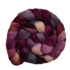 Hand painted Punta Arenas wqol roving for hand spinning and felting