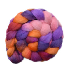 Hand painted Falkland wool roving for hand spinning and felting