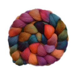 Hand  painted Galway wool roving for hand spinning and felting