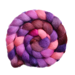Hand painted Finn wool roving for hand spinning and felting
