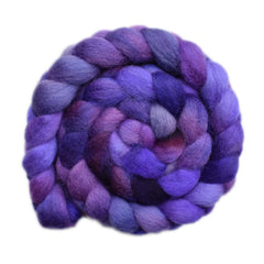 Hand painted Finn wool roving for hand spinning and felting