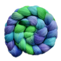 Hand painted Punta Arenas wool roving for hand spinning and felting