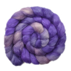 Hand painted Teeswater wool roving for hand spinning and felting