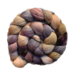 Hand painted Punta Arenas wool roving for hand spinning and felting