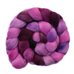 Hand painted Corriedale wool roving for hand spinning and felting