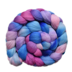 Hand painted Punta Arenas Merino wool roving for hand spinning and felting