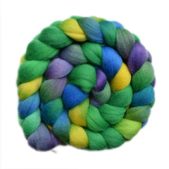 Hand painted Cormo wool roving for hand spinning and felting