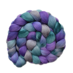 Hand painted South American wool roving for hand spinning and felting