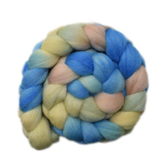 Hand painted Falkland wool roving for hand spinning and felting
