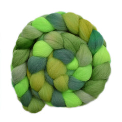 Hand painted Finn wool roving for hand spinning and felting