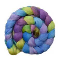 Hand painted Punta Arenas Merino wool roving for hand spinning and felting