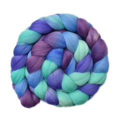 Hand painted Merino wool roving for hand spinning and felting