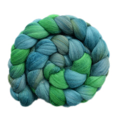 Silk / Polwarth 15/85% Wool Roving - Cruising the Lake 2 - 4.1 ounces