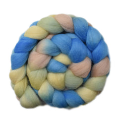 Hand painted Falkland wool roving for hand spinning and felting