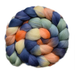 Hand painted Punta Arenas Merino wool roving for hand spinning and felting