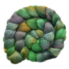 Silk / BFL 25/75% Wool Roving - Forest Lookout 2 - 4.2 ounces