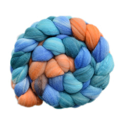 Silk / Merino 20/80% Wool Roving - Mediterranean 2 - 4.2 ounces