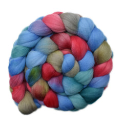 Hand painted Punta Arenas Merino wool roving for hand spinning and felting