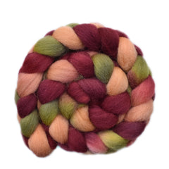 Hand painted Galway wool roving for hand spinning and felting