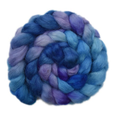 Hand painted Teeswater wool roving for hand spinning and felting