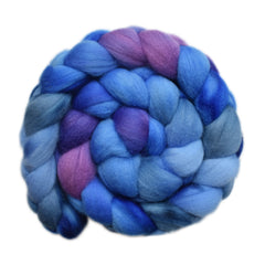 Hand painted Punta Arenas wool roving for hand spinning and felting