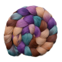 Hand painted Punta Arenas Merino wool roving for hand spinning and felting