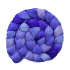 Hand painted Galway wool roving for hand spinning and felting