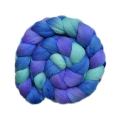 Hand painted Punta Arenas wqol roving for hand spinning and felting