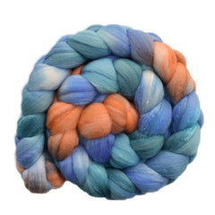 Silk / Merino 20/80% Wool Roving - Mediterranean 1 - 4.2 ounces