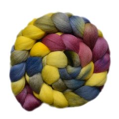 Hand painted Punta Arenas Merino wool roving for hand spinning and felting