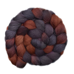 Hand painted Galway wool roving for hand spinning and felting