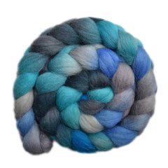 Hand painted Scandinavian mountain wool for hand spinning and felting